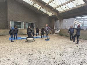 Warming up balans oefening